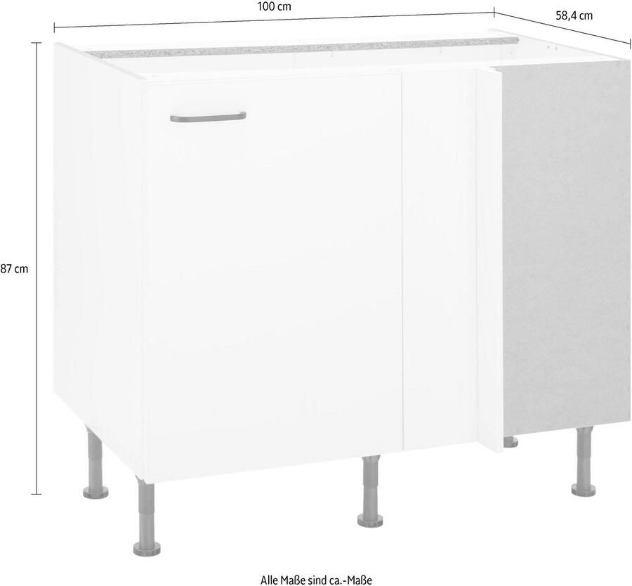 OPTIFIT Hoekonderkast Elga met soft-close-functie in hoogte verstelbare poten breedte 100 cm - Foto 2