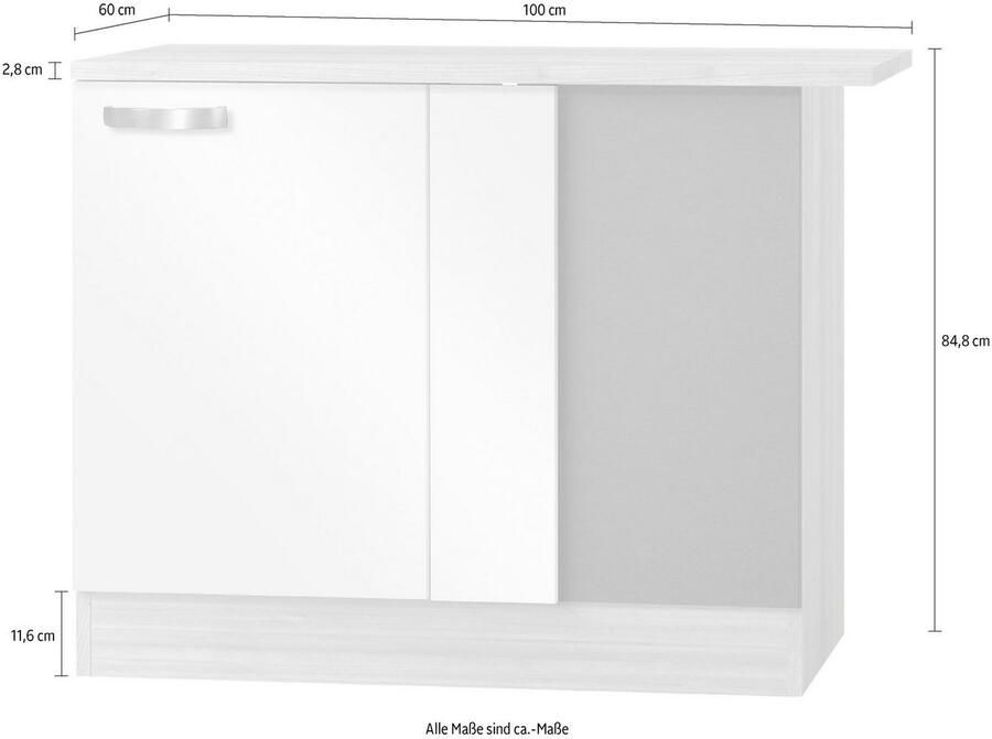 OPTIFIT Hoekonderkast Faro met metalen greep breedte 100 cm - Foto 2