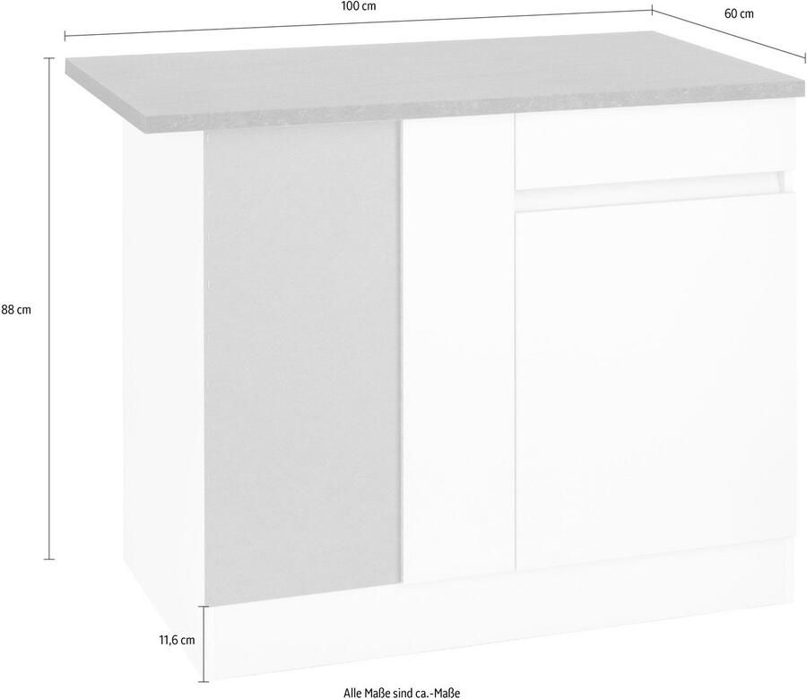 OPTIFIT Hoekonderkast Roth Breedte 100 cm - Foto 3