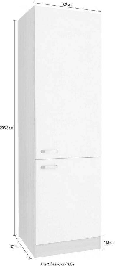 OPTIFIT Hoge kast Faro met metalen handgrepen breedte 60 cm