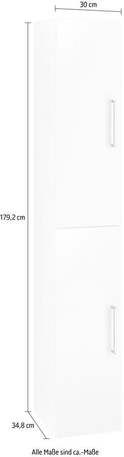 OPTIFIT Hoge kast Napoli 2 deuren soft-closefunctie breedte 30 cm - Foto 5