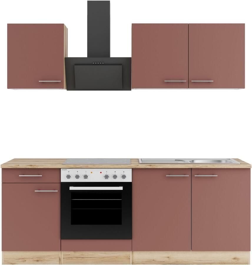 OPTIFIT Keuken Bella Breedte 210 cm optioneel met elektrische apparaten