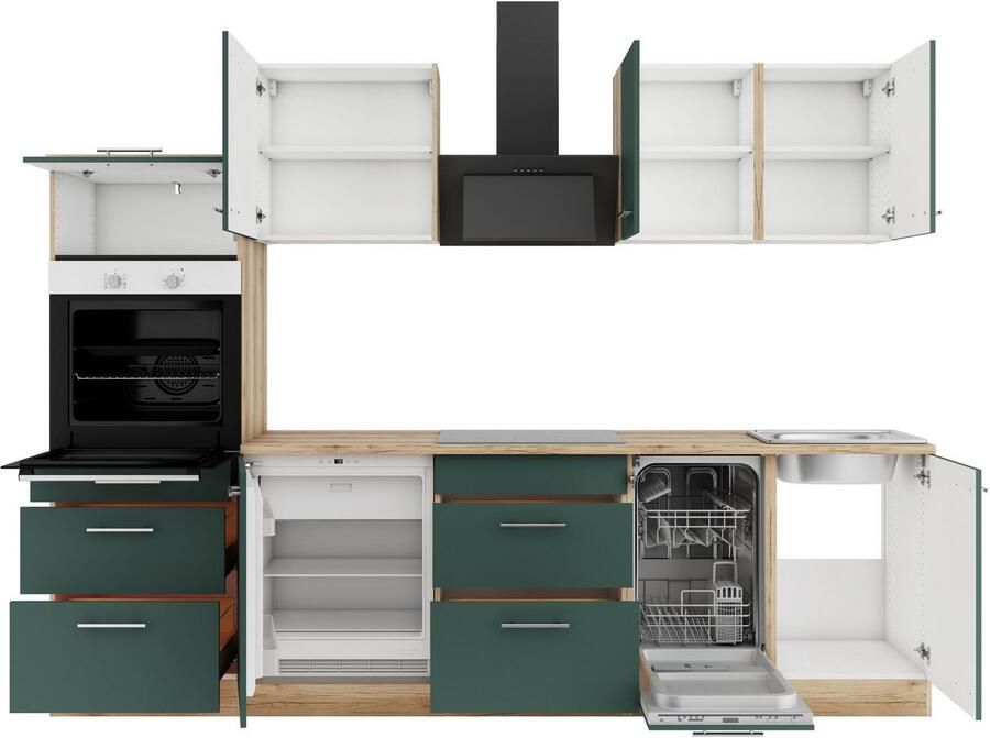 OPTIFIT Keuken Bella Breedte 210 cm optioneel met elektrische apparaten