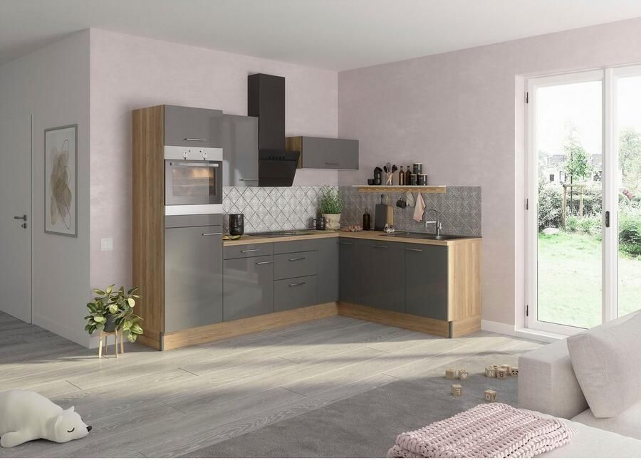 OPTIFIT Keuken Klara 270 x 200 cm breed optioneel met elektrische apparaten