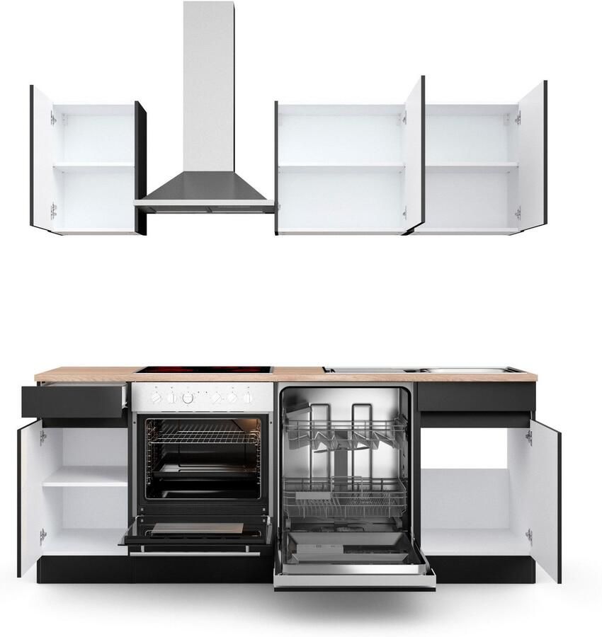 OPTIFIT Keuken Safeli Breedte 210 cm naar keuze met of zonder Hanseatic elektrische apparaten - Foto 2