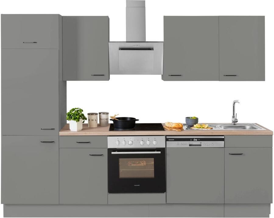 OPTIFIT Keukenblok Elga Premium keuken met soft-close functie volledig uittrekbaar breedte 280 cm