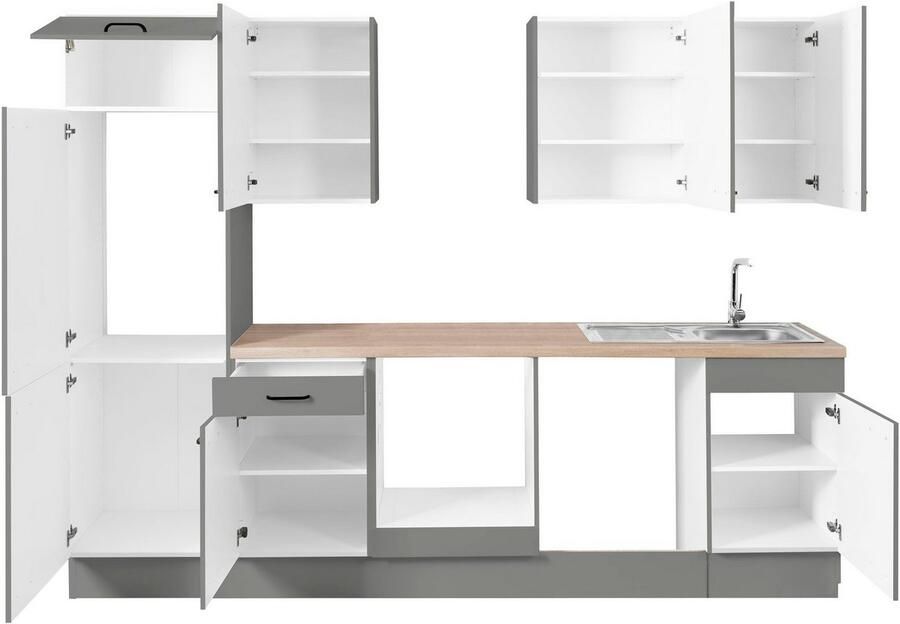 OPTIFIT Keukenblok Elga Premium keuken met soft-close functie volledig uittrekbaar breedte 280 cm - Foto 2