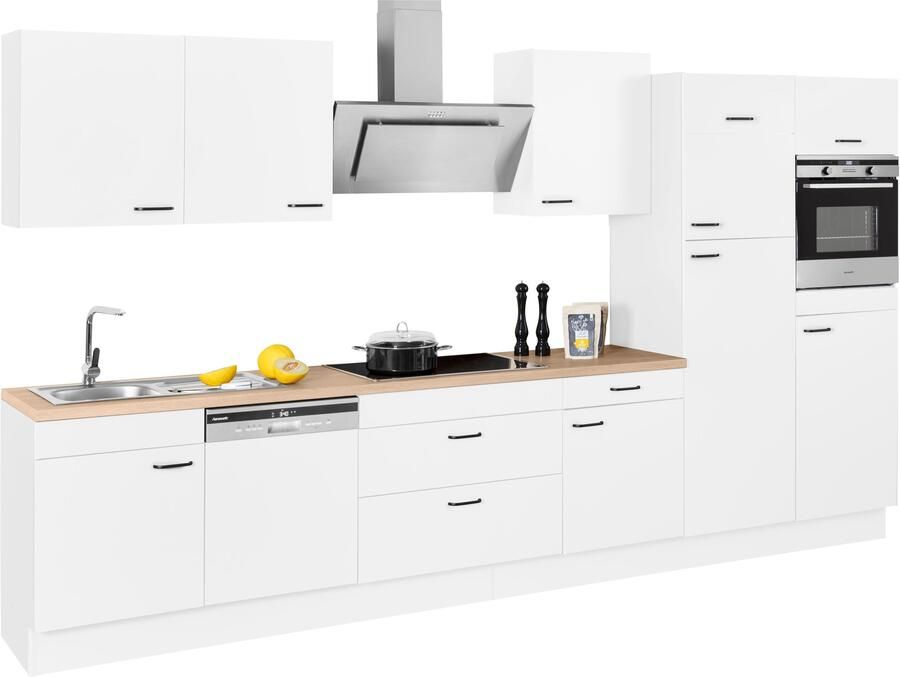 OPTIFIT Keukenblok Elga Premium keuken soft-close functie grote volledig uittrekbare lades breedte 390 cm - Foto 7