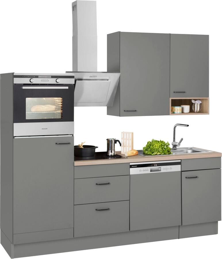 OPTIFIT Keukenblok Elga Premium keuken soft-close functie grote volledig uittrekbare lades breedte 230 cm - Foto 9