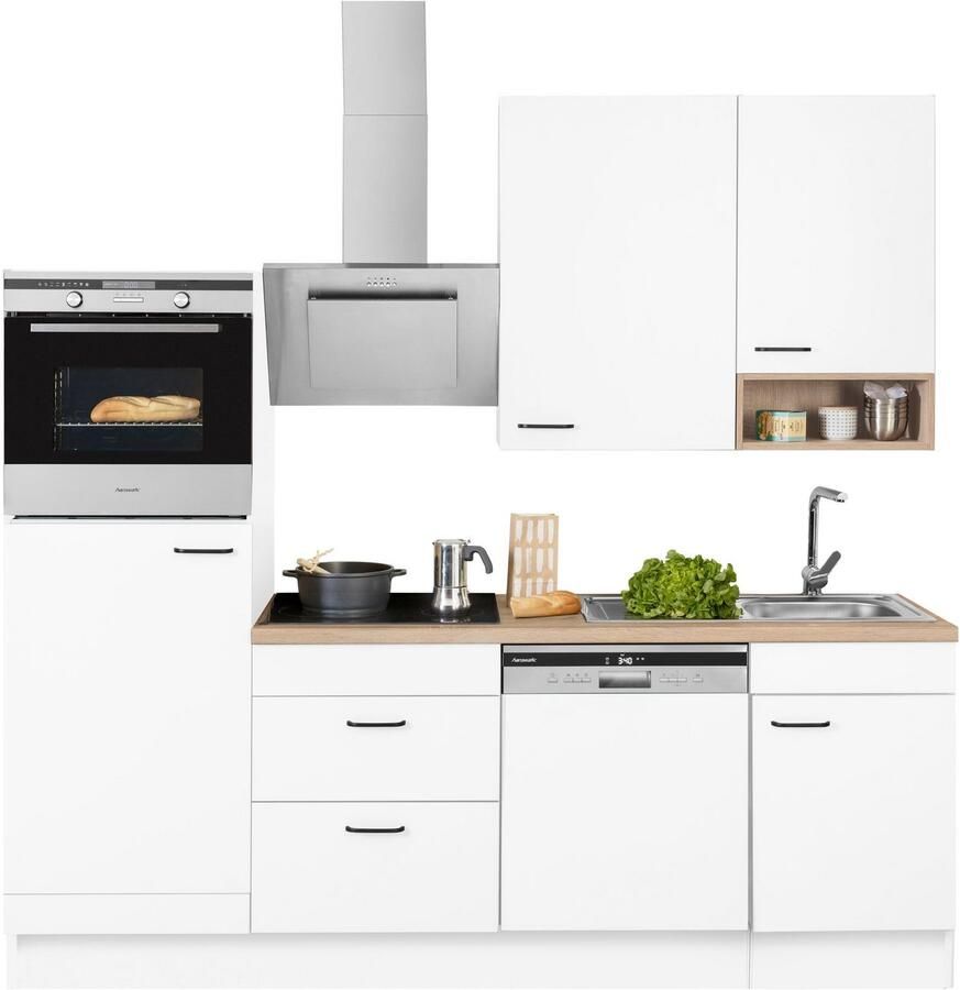 OPTIFIT Keukenblok Elga Premium keuken soft-close functie grote volledig uittrekbare lades breedte 230 cm