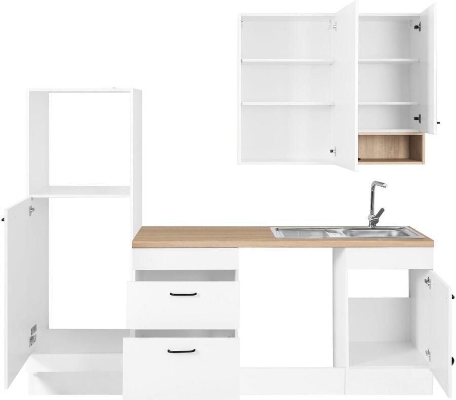 OPTIFIT Keukenblok Elga Premium keuken soft-close functie grote volledig uittrekbare lades breedte 230 cm - Foto 4