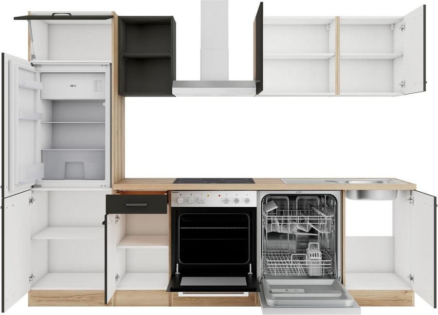 OPTIFIT Keukenblok Ester Breedte 270 cm optioneel met E-apparaten aan de zijkant omkeerbaar - Foto 3