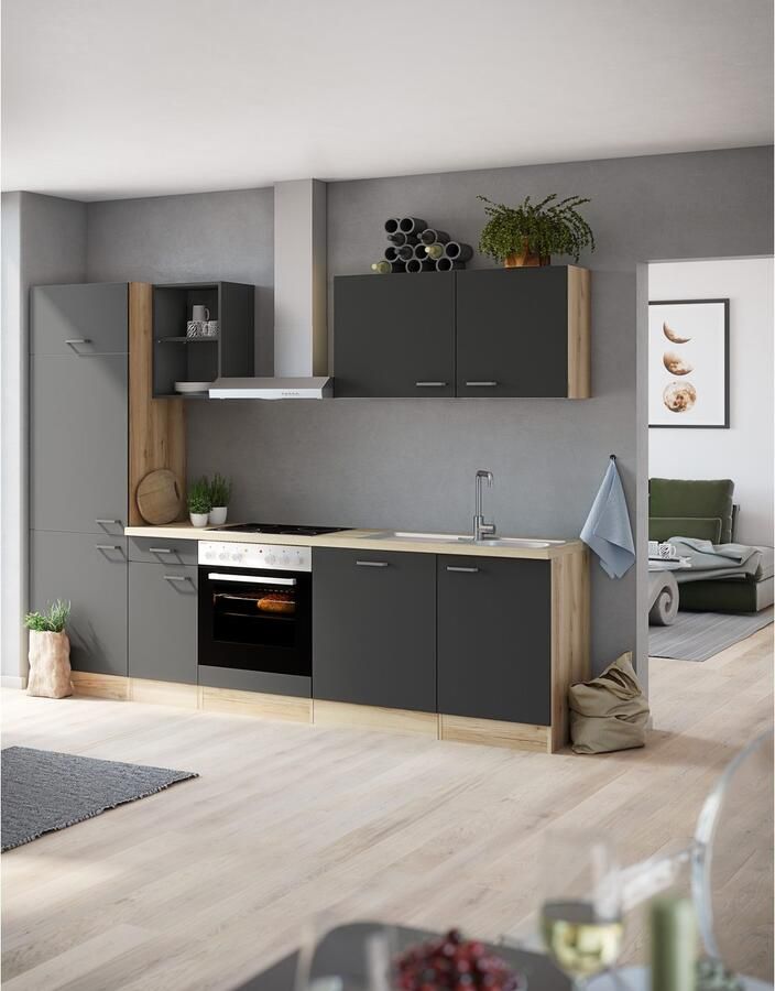 OPTIFIT Keukenblok Ester Breedte 270 cm optioneel met E-apparaten aan de zijkant omkeerbaar - Foto 2