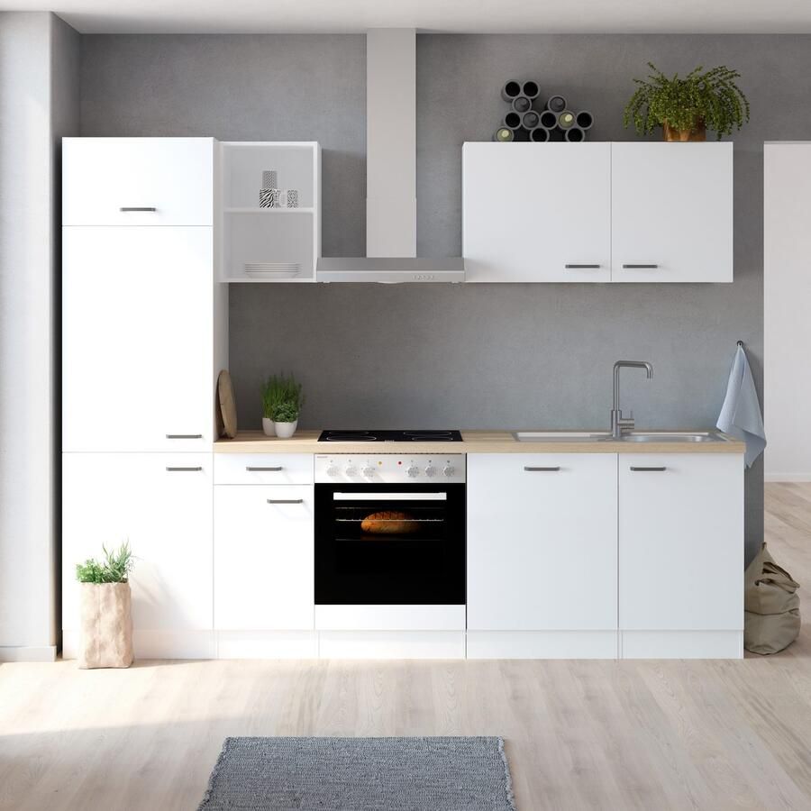 OPTIFIT Keukenblok Ester Breedte 270 cm optioneel met E-apparaten aan de zijkant omkeerbaar