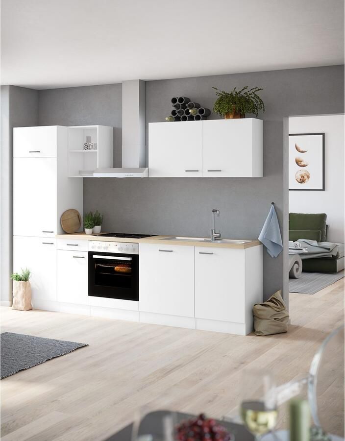 OPTIFIT Keukenblok Ester Breedte 270 cm optioneel met E-apparaten aan de zijkant omkeerbaar - Foto 2