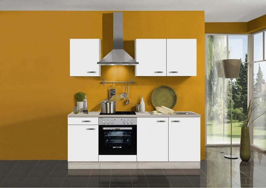 OPTIFIT Keukenblok Faro Breedte 210 cm optioneel met elektrische apparaten met werkblad - Foto 2