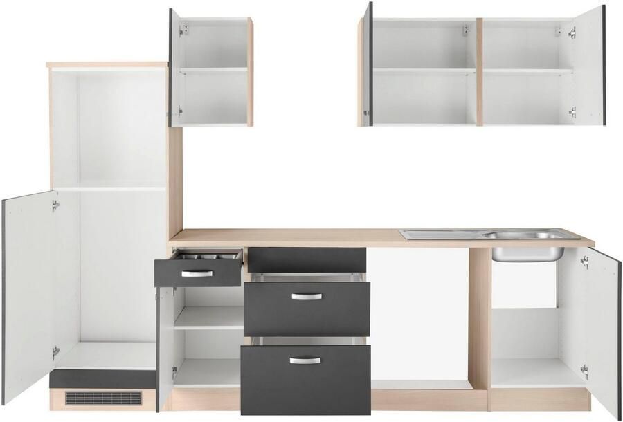 OPTIFIT Keukenblok Faro Breedte 270 cm optioneel met elektrische apparaten met werkblad - Foto 7