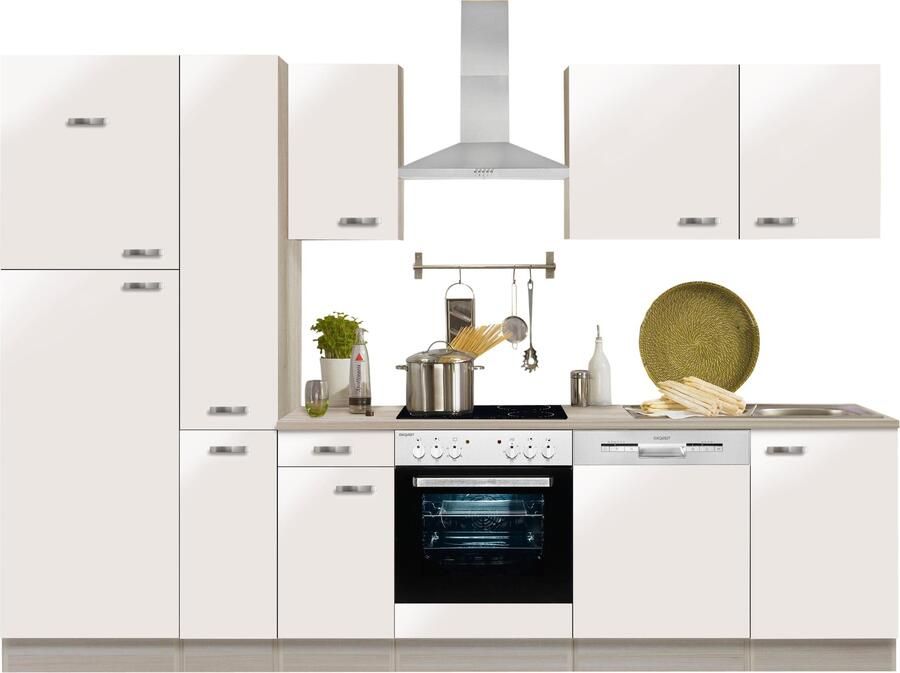 OPTIFIT Keukenblok Faro Breedte 300 cm optioneel met elektrische apparaten met apothekerskast - Foto 6