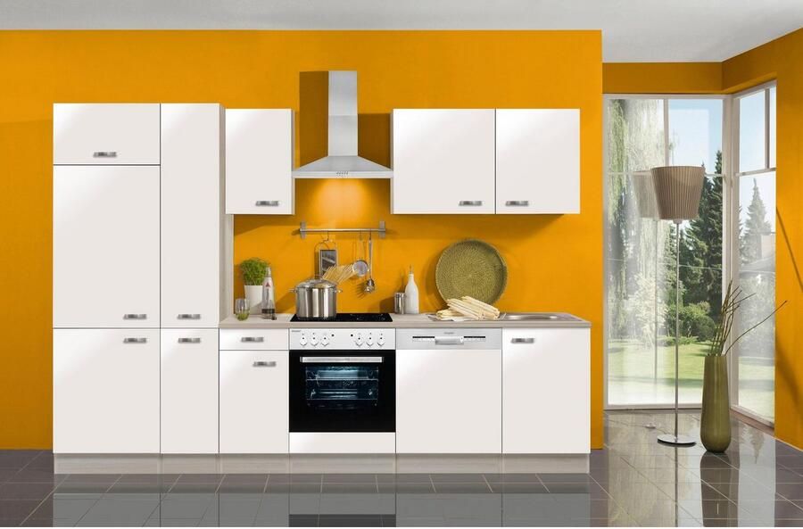 OPTIFIT Keukenblok Faro Breedte 300 cm optioneel met elektrische apparaten met apothekerskast