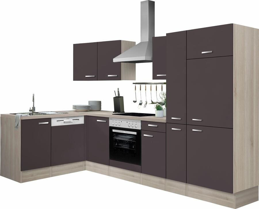 OPTIFIT Keukenblok Faro Breedte 300x175 cm naar keuze met elektrische apparaten met apothekerskast - Foto 6