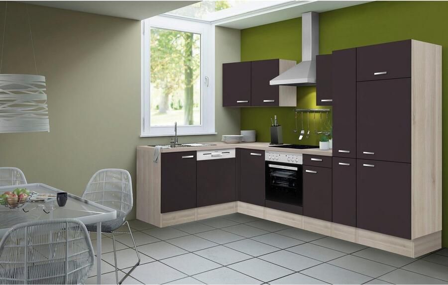 OPTIFIT Keukenblok Faro Breedte 300x175 cm naar keuze met elektrische apparaten met apothekerskast - Foto 2