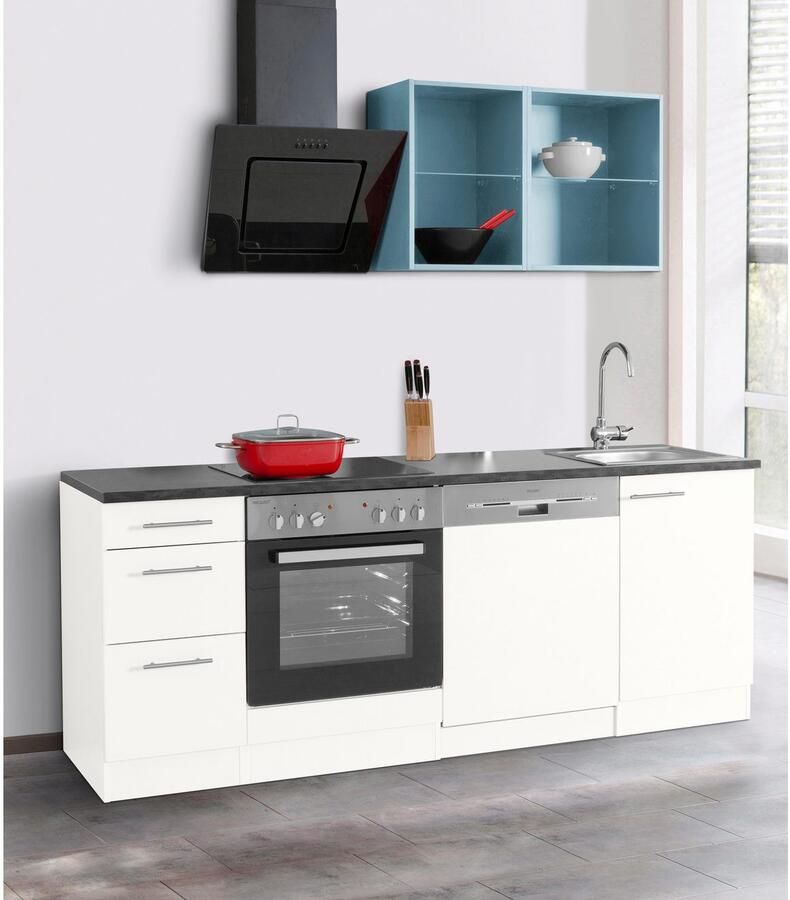 OPTIFIT Keukenblok Mini Breedte 210 cm optioneel met elektrische apparaten met werkblad - Foto 2