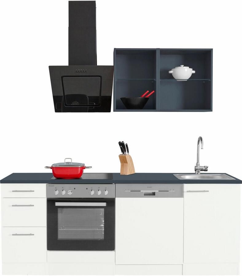 OPTIFIT Keukenblok Mini Breedte 210 cm optioneel met elektrische apparaten met werkblad - Foto 3