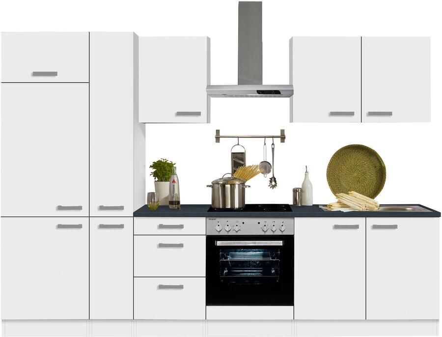 OPTIFIT Keukenblok Odense Breedte 300 cm met 28 mm dikke werkblad met bestekinzet - Foto 4