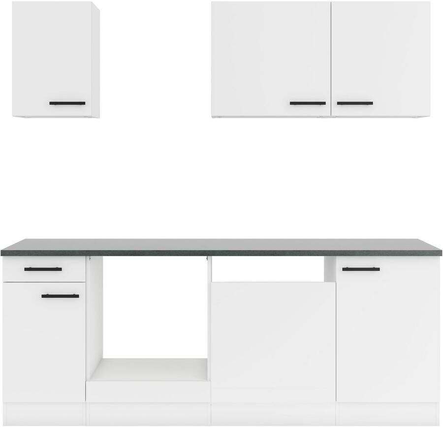 OPTIFIT Keukenblok Palma Breedte 210 cm optioneel met elektrische apparaten spiegelbeeld op te stellen - Foto 2