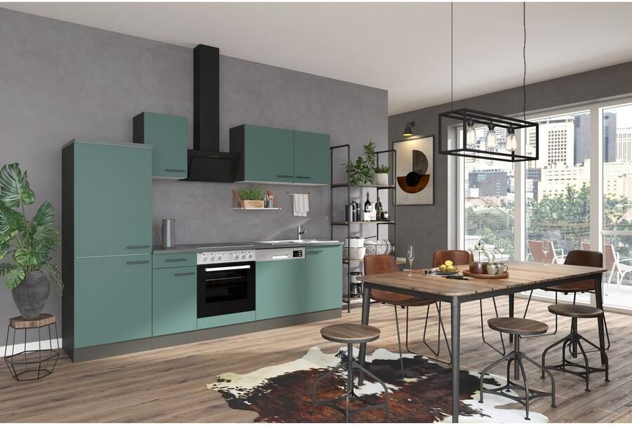 OPTIFIT Keukenblok Palma Breedte 270 cm optioneel met E-apparaten aan de zijkant omkeerbaar - Foto 3