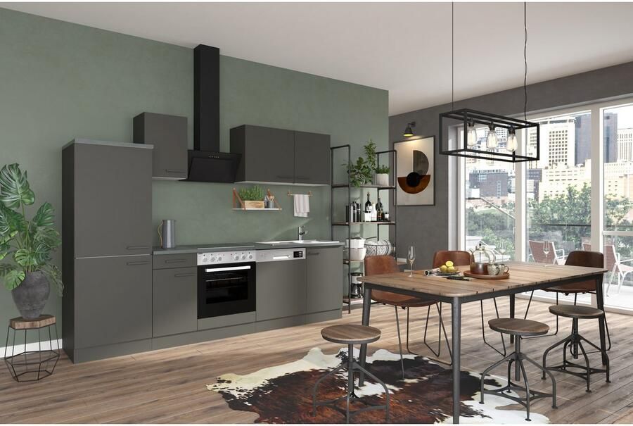 OPTIFIT Keukenblok Palma Breedte 270 cm optioneel met E-apparaten aan de zijkant omkeerbaar - Foto 3