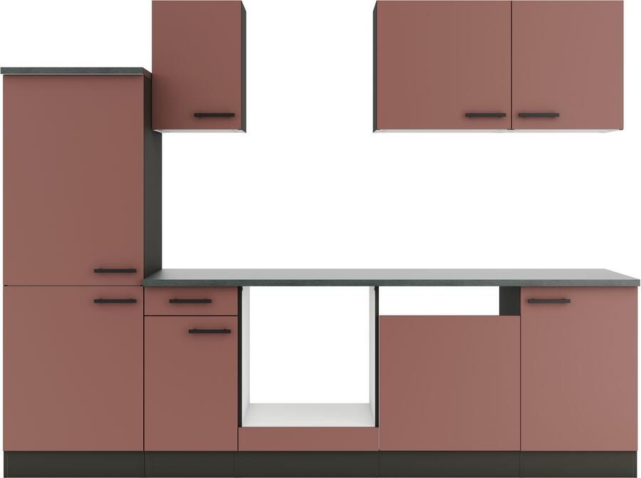 OPTIFIT Keukenblok Palma Breedte 270 cm optioneel met E-apparaten aan de zijkant omkeerbaar - Foto 4