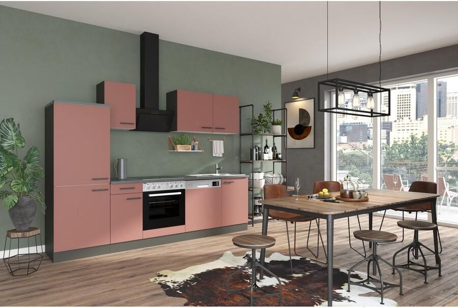 OPTIFIT Keukenblok Palma Breedte 270 cm optioneel met E-apparaten aan de zijkant omkeerbaar - Foto 3