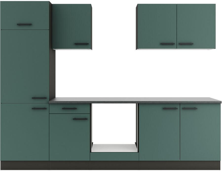 OPTIFIT Keukenblok Palma Breedte 270 cm optioneel met E-apparaten aan de zijkant omkeerbaar - Foto 2