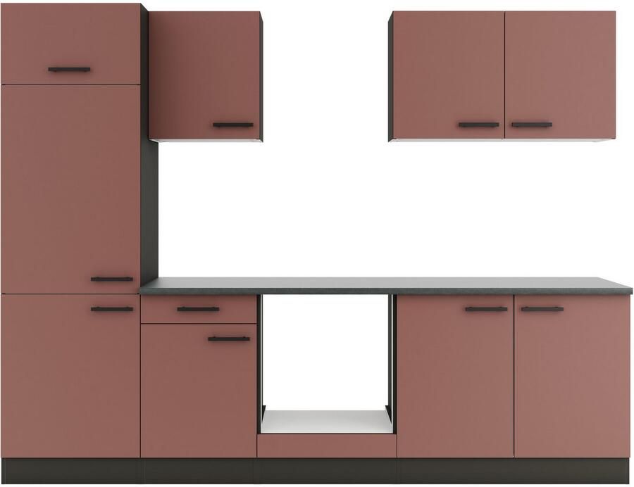 OPTIFIT Keukenblok Palma Breedte 270 cm optioneel met E-apparaten aan de zijkant omkeerbaar - Foto 2