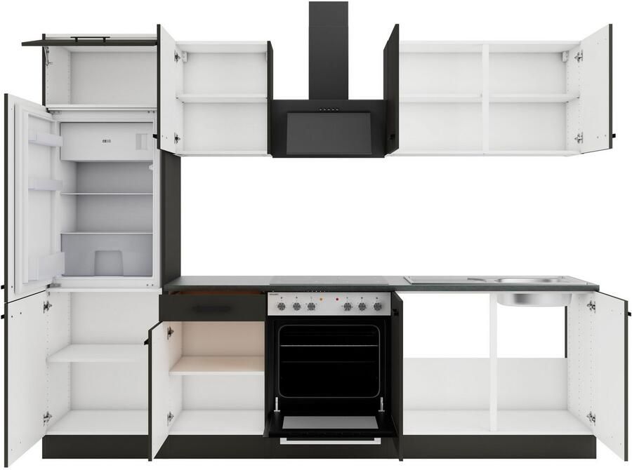 OPTIFIT Keukenblok Palma Breedte 270 cm optioneel met E-apparaten aan de zijkant omkeerbaar - Foto 3