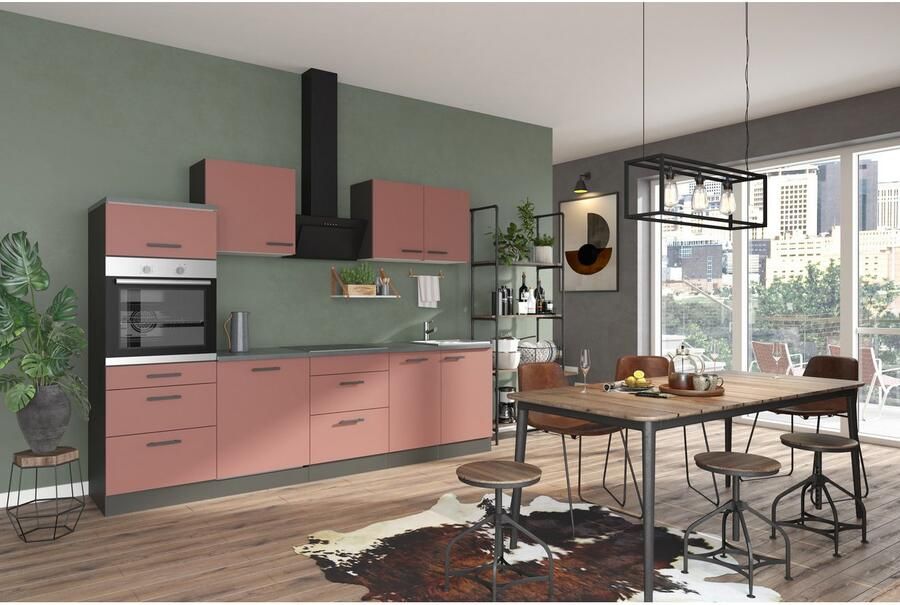 OPTIFIT Keukenblok Palma Breedte 270 cm optioneel met E-apparaten aan de zijkant omkeerbaar - Foto 3