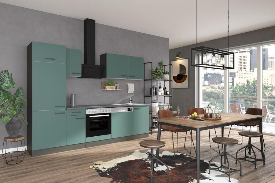 OPTIFIT Keukenblok Palma Breedte 270 cm optioneel met E-apparaten aan de zijkant omkeerbaar - Foto 4