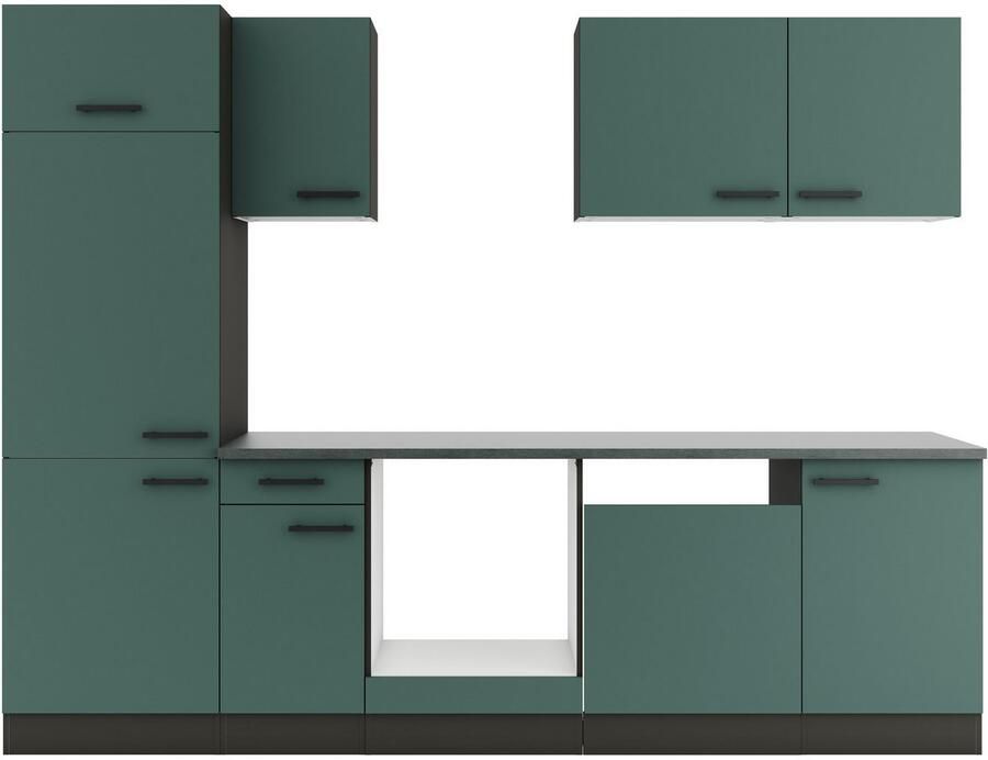 OPTIFIT Keukenblok Palma Breedte 270 cm optioneel met E-apparaten aan de zijkant omkeerbaar - Foto 2