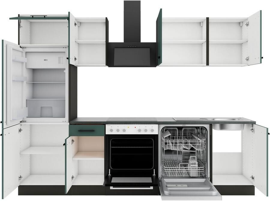 OPTIFIT Keukenblok Palma Breedte 270 cm optioneel met E-apparaten aan de zijkant omkeerbaar - Foto 3