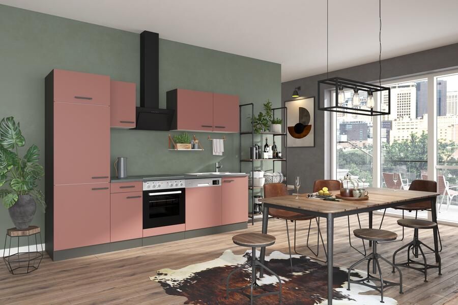 OPTIFIT Keukenblok Palma Breedte 270 cm optioneel met E-apparaten aan de zijkant omkeerbaar - Foto 4