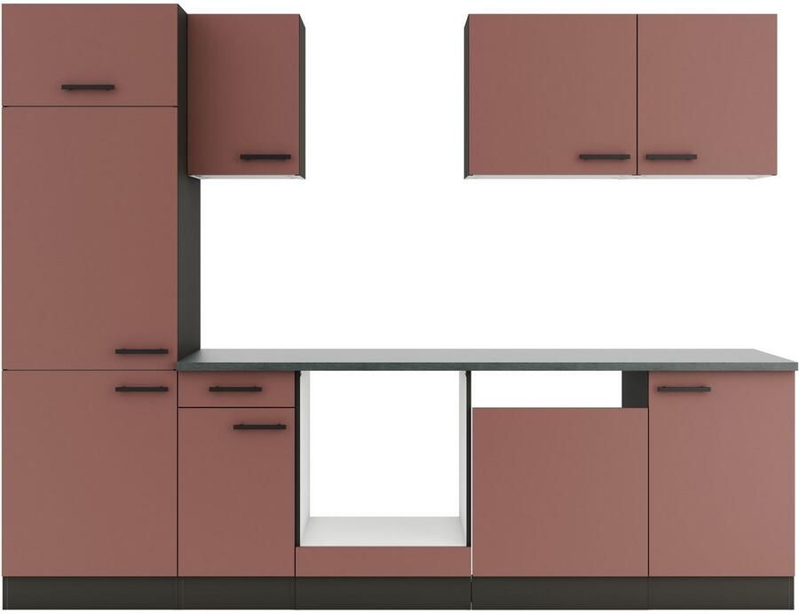 OPTIFIT Keukenblok Palma Breedte 270 cm optioneel met E-apparaten aan de zijkant omkeerbaar - Foto 2