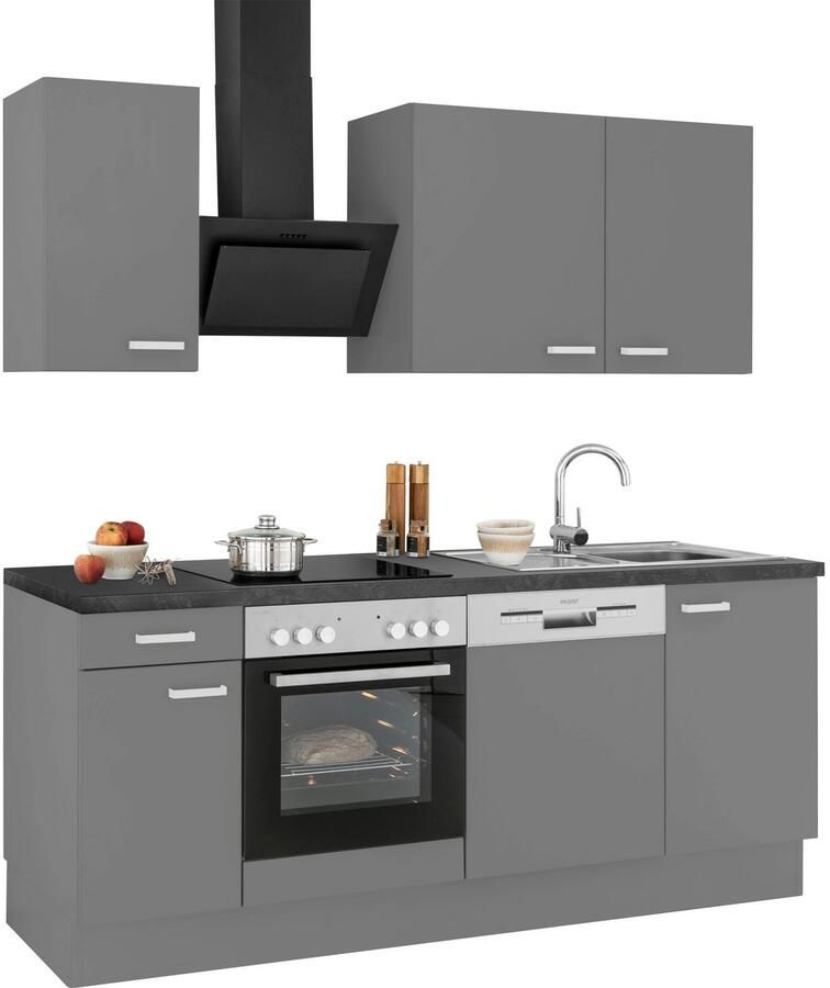 OPTIFIT Keukenblok Parma zonder elektrische apparaten breedte 210 cm