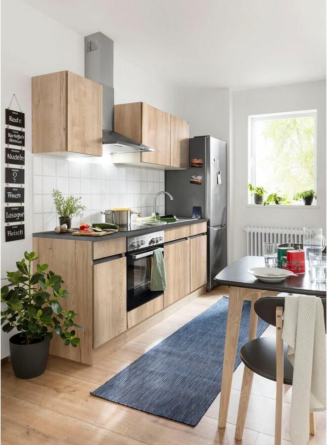 OPTIFIT Keukenblok Roth Breedte 210 cm optioneel met elektrische apparaten push-to-open functie - Foto 6