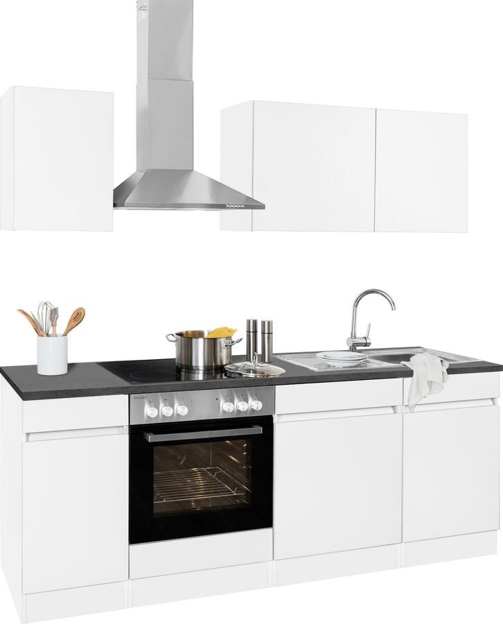 OPTIFIT Keukenblok Roth Breedte 210 cm optioneel met elektrische apparaten push-to-open functie - Foto 7