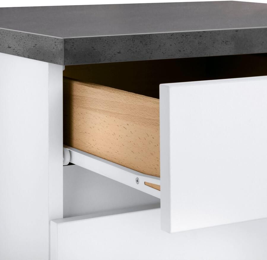 OPTIFIT Keukenblok Roth Breedte 210 cm optioneel met elektrische apparaten push-to-open functie - Foto 2