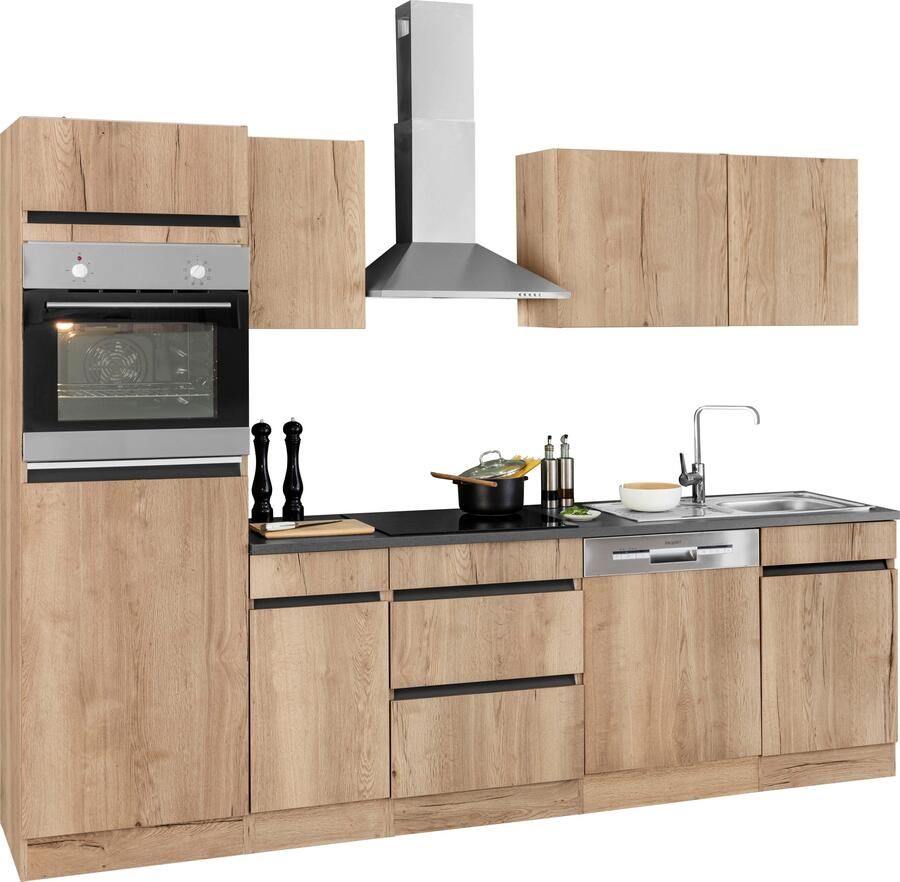 OPTIFIT Keukenblok Roth Breedte 270 cm optioneel met elektrische apparaten met push-to-open functie - Foto 6