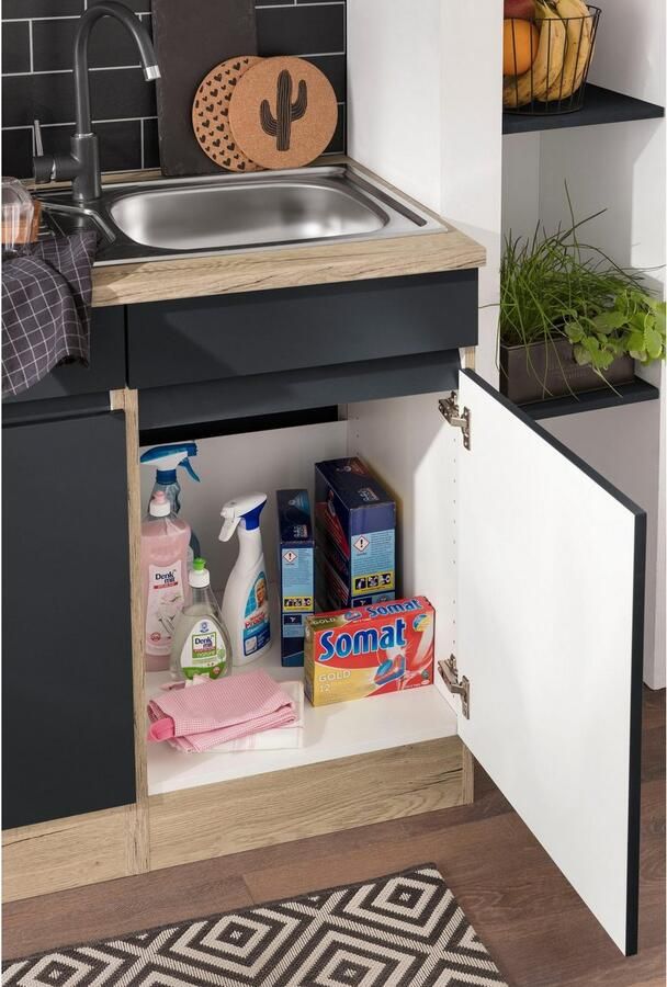 OPTIFIT Keukenblok Roth Breedte 270 cm optioneel met elektrische apparaten met push-to-open functie - Foto 4