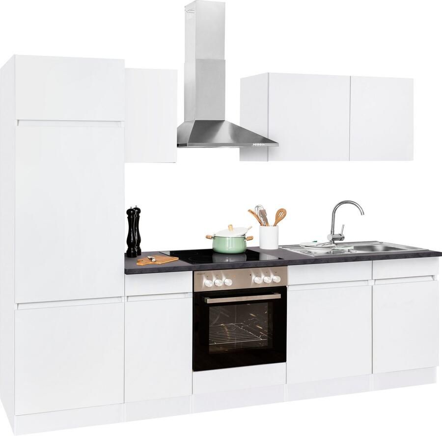 OPTIFIT Keukenblok Roth Breedte 270 cm optioneel met elektrische apparaten met push-to-open functie