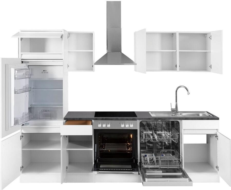 OPTIFIT Keukenblok Roth Breedte 270 cm optioneel met elektrische apparaten met push-to-open functie - Foto 2